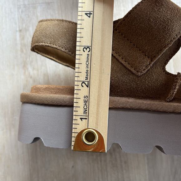 UGG Koolaburra Tizz Sandals Womens Sz 10 Chestnut Brown Slip On Strappy 1167750 - Picture 7 of 8